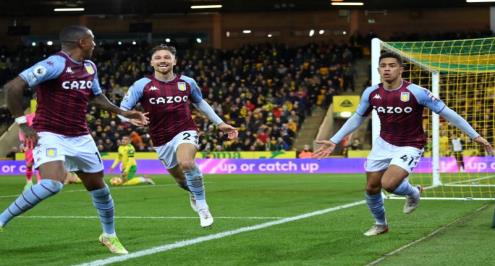  أستون فيلا يهزم إيفرتون ويصعد للمركز العاشر للدوري الإنجليزي